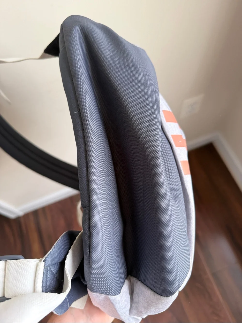 Adidas 3 Stripes Gray and Rose Gold Backpack